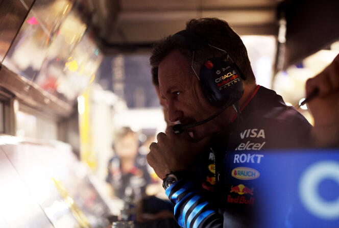 Red Bull team principal Christian Horner during the Bahrain Grand Prix at the Sakhir International Circuit on March 2, 2024.