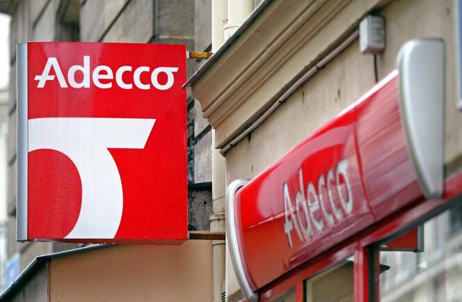 A Parisian agency of the Swiss group Adecco, January 13, 2004.