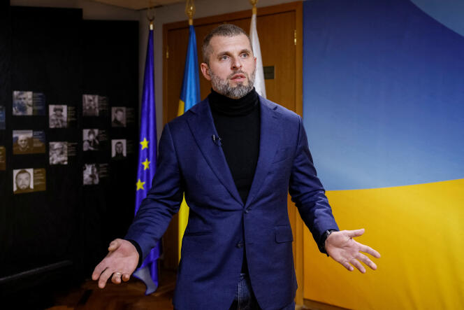 Matvi Bidny, Ukrainian sports minister, in kyiv, April 14, 2023. 