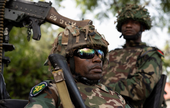 Malawian soldiers from the SAMIDRC, in Goma, February 20, 2024.