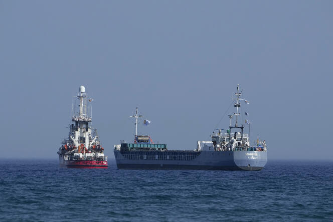 A ship chartered by the NGOs World Central Kitchen and Open Arms, loaded with 400 tonnes of food, left Cyprus on Saturday March 30, 2024 towards the Gaza Strip. 