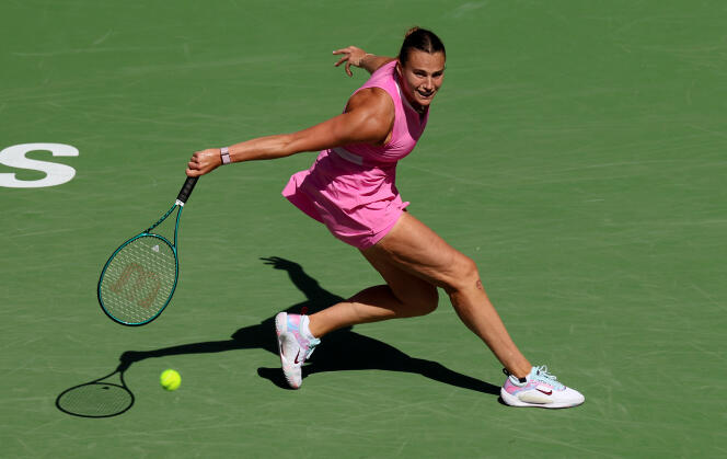 Aryna Sabalenka during the tournament in Indian Wells (California), March 13, 2024.