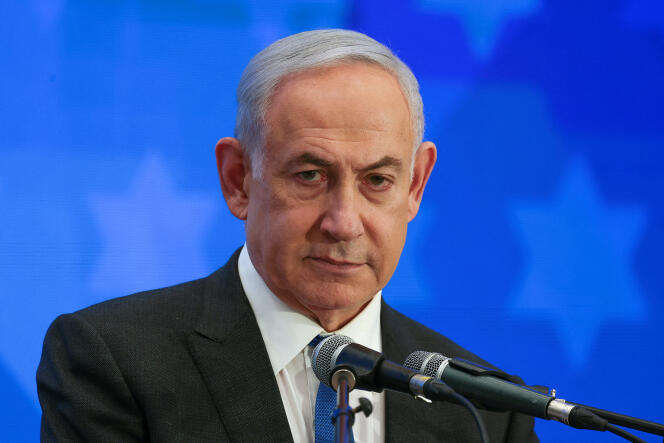 Israeli Prime Minister Benjamin Netanyahu in Jerusalem, February 18, 2024.
